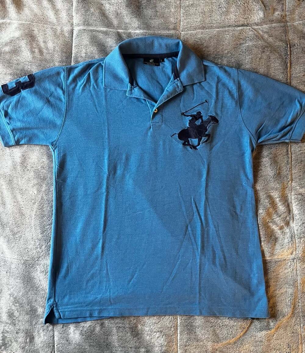 Beverly Hills Polo Club Polo Size L Blue Big Pony #3